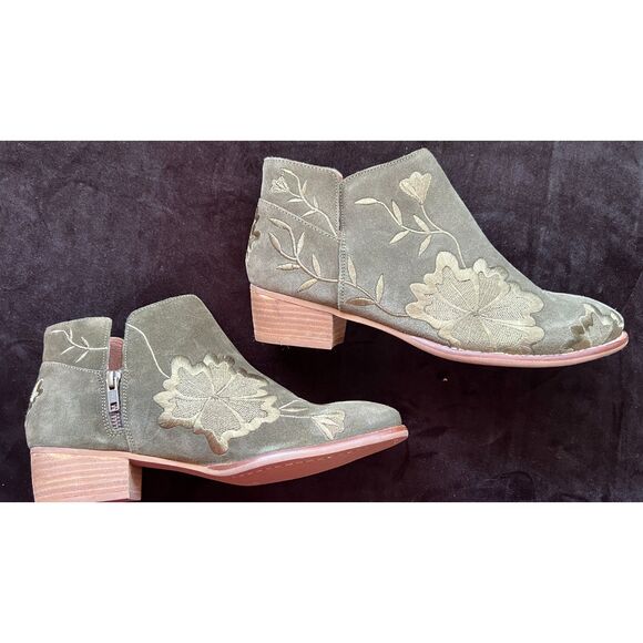 Seychelles Shoes - Seychelles Anthropologie Lantern Embroidered Suede Leather Ankle Booties 10